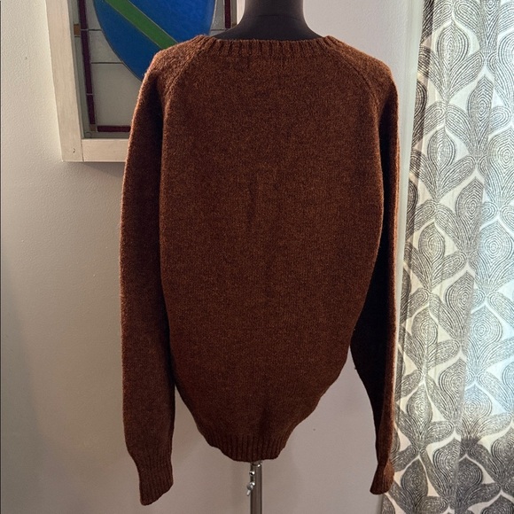 Lands’ End 100% Lambswool V Neck Sweater SZ Large - Picture 4 of 6